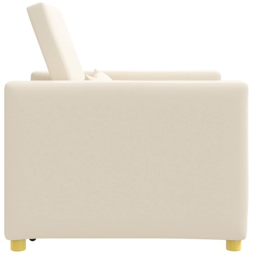 SOFA na razvlačenje Singl Krem bijelo 90 x 165 x 87 cm tkanina Slike