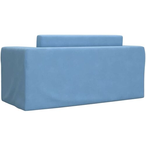  Dječji dvosjed na razvlačenje plavi mekani pli&amp;scaron;ani Plava Sofa bed Slike