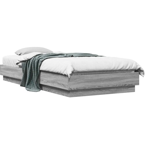  Okvir kreveta za pod Siva Sonoma 80 x 200 cm Konstruirano drvo Slike