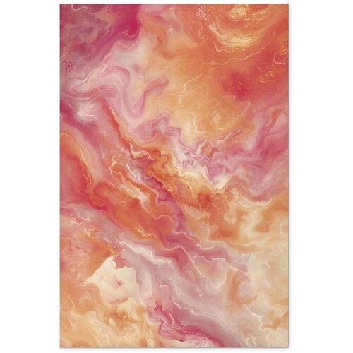  Plakat Fiery Colors - dynamic shapes in fire and pink tones 29.7x42 Cene