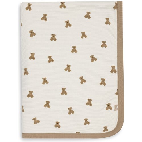 Jollein dekica celoletna dvostranska 100x150cm mini teddy bear little waffle/fluffy Slike