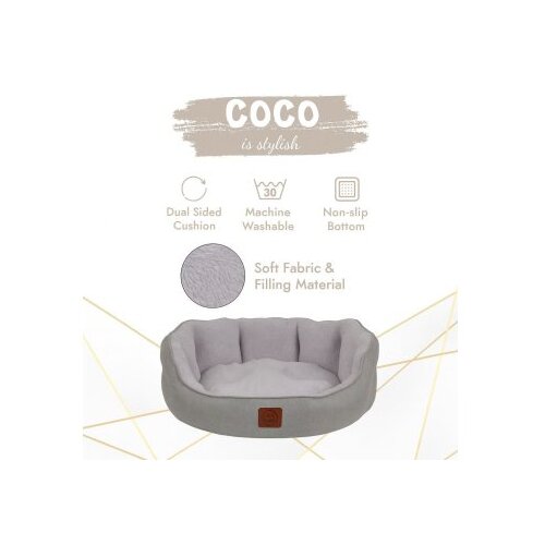 Paws &amp;amp; Whiskers Krevet za ljubimce Coco M Grey Slike
