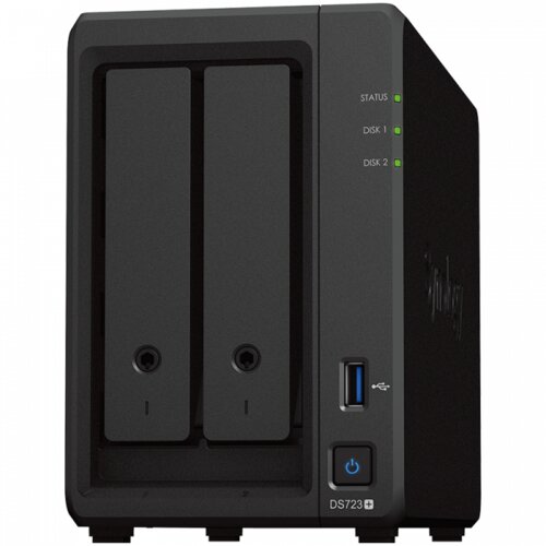 Synology DS723+, Tower, 2-Bays 3.5&amp;#039;&amp;#039; SATA HDD/SSD, 2 x M.2 2280 NVMe SSD, CPU AMD Ryzen R1600 dual-core (4-thread), max. boost u Slike