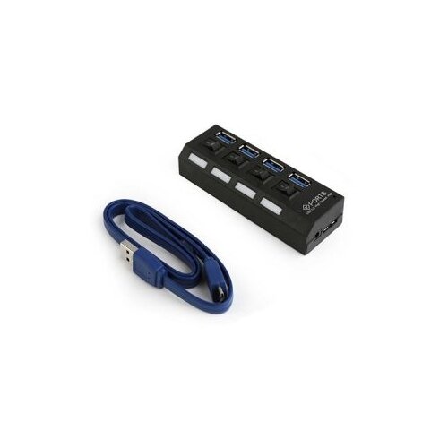  USB 3.0 HUB sa prekidacima GEMBIRD UHB-U3P4-22, 4 port, LED indikator, black, sa strujnim adapterom Cijene