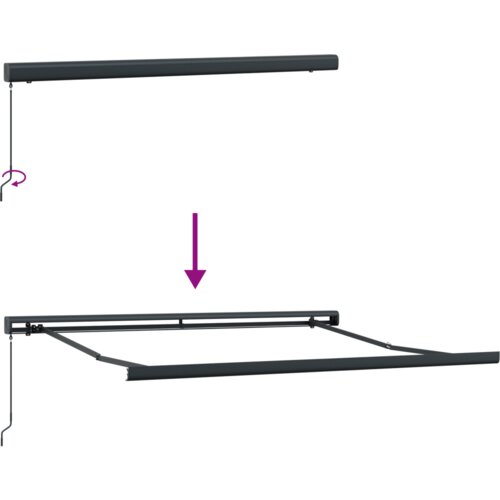 VidaXL Ručna uvlačiva tenda Bijela 350x250 cm, Zamjenski materijal za tendu za okvir 3,5x2,5 m Bijela Slike
