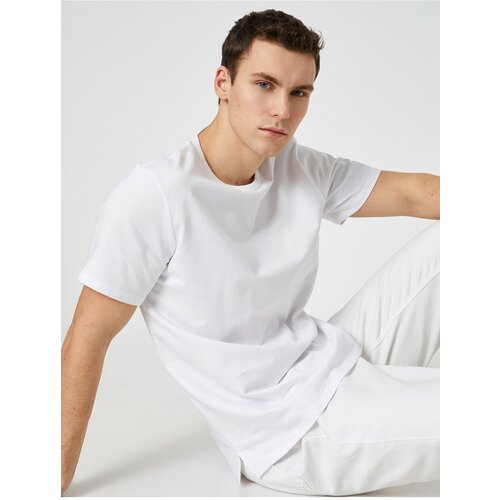 Koton Basic T-Shirt Label Detailed Crew Neck Short Sleeve Cene