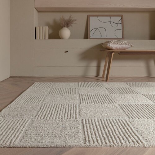 Asiatic Carpets Slonoko&amp;scaron;čena ročno tkana volnena preproga 160x230 cm Zennith Grid &amp;ndash; Slike