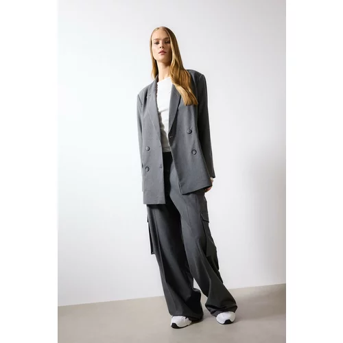 Defacto With Cargo Pocket Striped Trousers