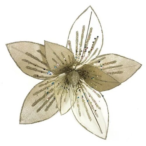 Blossom, novogodišnji cvet, šljokice, 28cm ( 780612 ) Slike