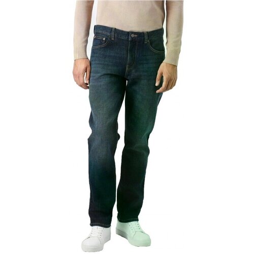 Tommy Hilfiger Hlače STRAIGHT DENTON STR BLAC Modra Slike