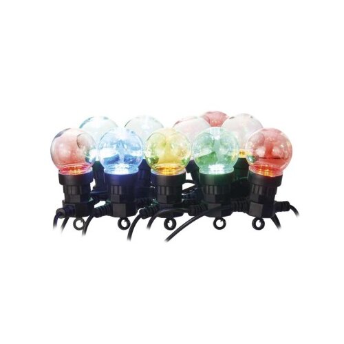  LED svetlobna veriga &amp;ndash; 10x party lučke, 5 m, zunanja in notranja, večbarvne Slike