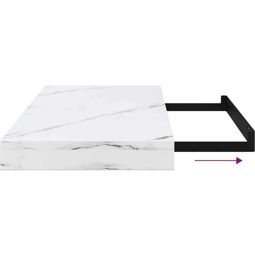  Polica na zidu Zidne 4 pcs Bijeli mramor 50 x 23 5 x 4 cm Slike