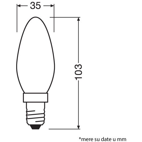  LED sijalica B25 2700K 2.8W E14 OSRAM Slike