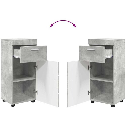  Set namje&amp;scaron;taja za kupaonicu TULUM 3 pcs Betonski sivi Slike