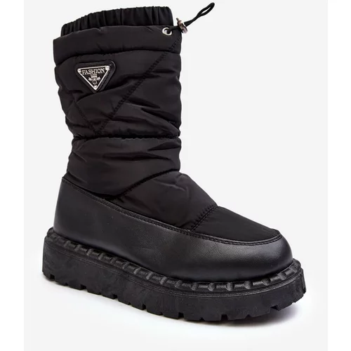 Kesi Women's snow boots with thick soles, black Luretto