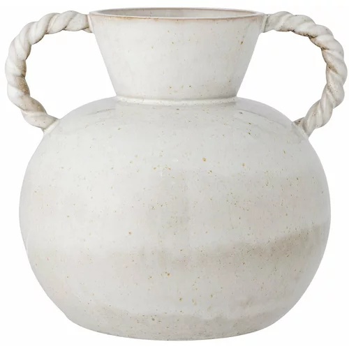 Bloomingville Bela lončena ročno izdelana vaza Semira –