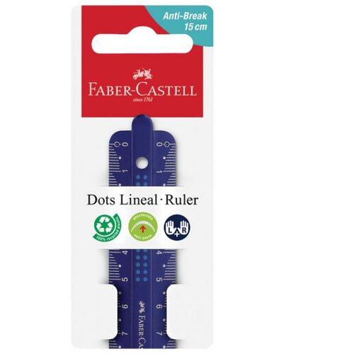  Ravnalo pvc 15cm Dots Faber-Castell 172115 sort blister Cene