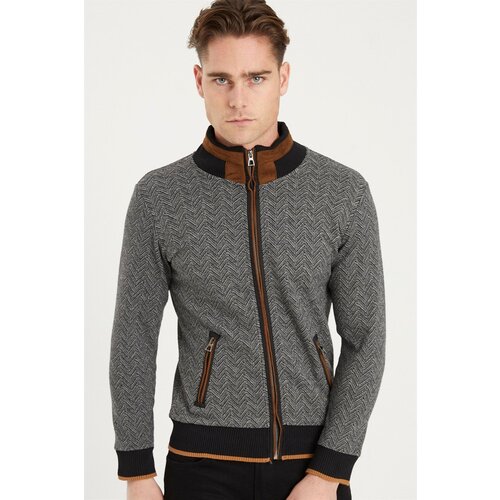 Dewberry 1021 MEN&amp;#039;S SWEATSHIRT-FISHBACK BLACK Slike
