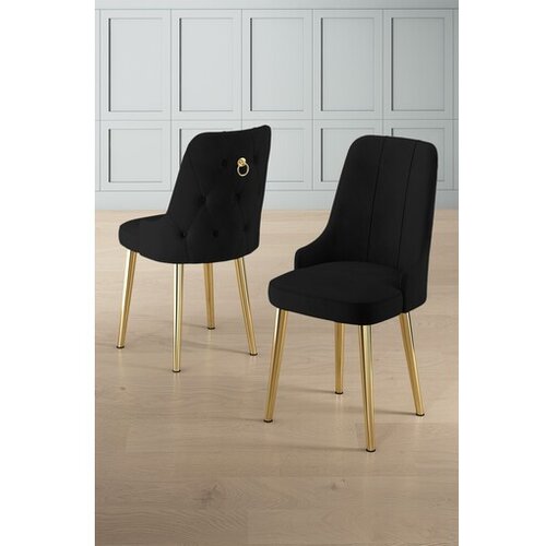 Hanah home Newa set stolica, 46x94x46 cm, 6 dijelova, Crna i srebrna boja Cijene
