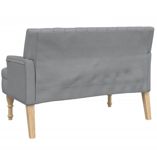  Klupa s jastucima svjetlosiva 113 x 64,5 x 75,5 cm od tkanine Slike