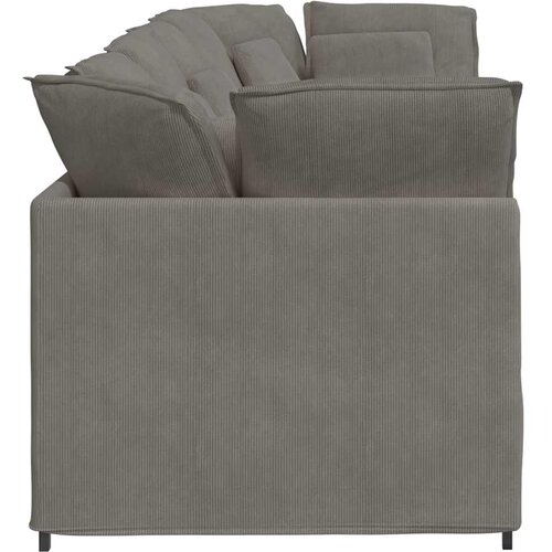  Modularna sofa s jastucima, korduro tkanina, svijetlo siva Slike