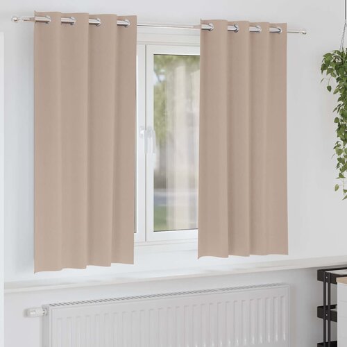  Zavjese za blackout s prstenovima 2 pcs Sivo-smeđa 175 x 140 cm Cijene