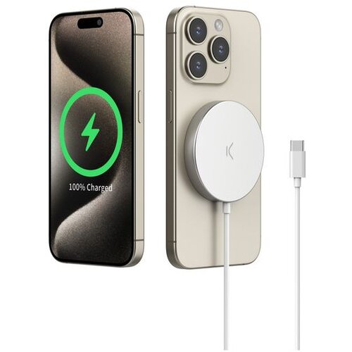 Ksix bežični punjač MagniBoost, Apple MagSafe, 2.0, metalna obrada, 1 m, 15 W Slike