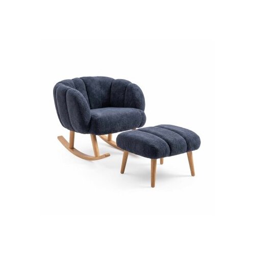 Atelier Del Sofa fotelja i tabure lotus anthracite Cene