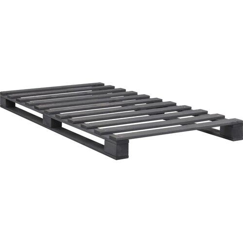  Okvir za krevet od paleta od masivne borovine sivi 100 x 200 cm Slike