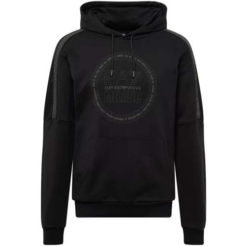 Ea7 Emporio Armani Sweater majica siva / crna