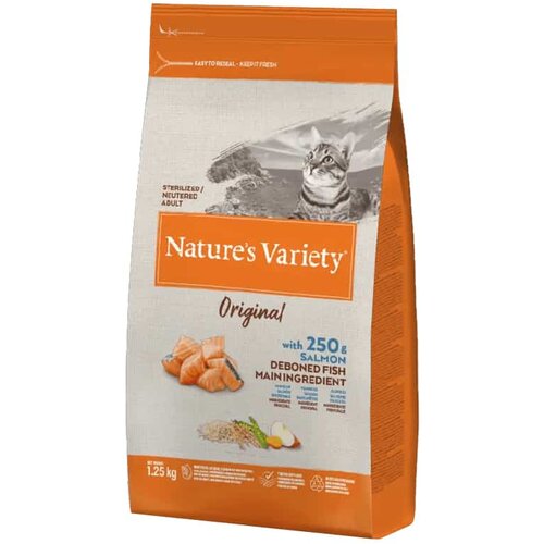 Nature&amp;rsquo;s Variety Hrana za sterilisane mačke Sterilised gain Original, Losos Slike