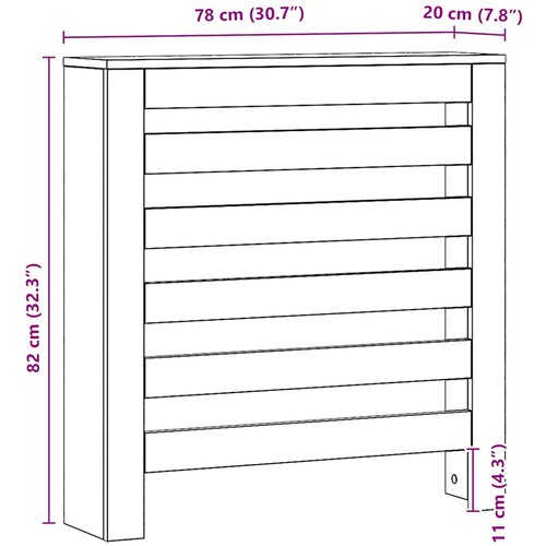  Pokrov za radijator boja artisian hrast 78x20x82 cm drveni Slike