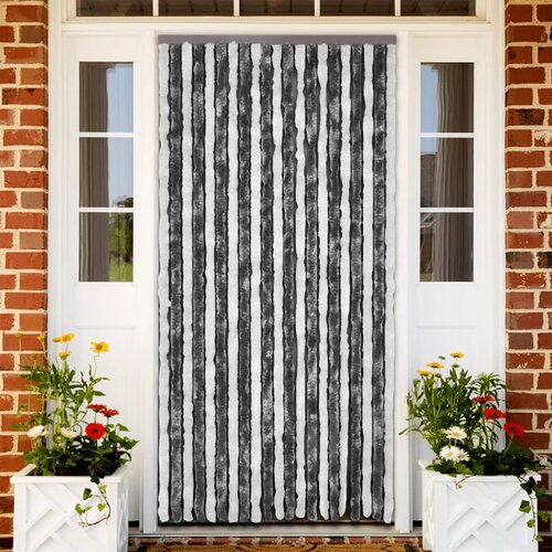 vidaXL Zastor protiv muha sivo-bijeli 100 x 230 cm od šenila Cijene