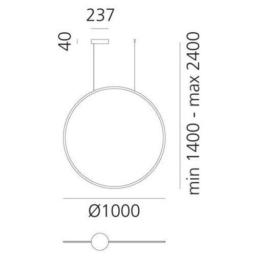 ARTEMIDE 1993030APP - led prigu&amp;scaron;iva luster na sajli discovery LED/60W/230V 3000K crna Slike