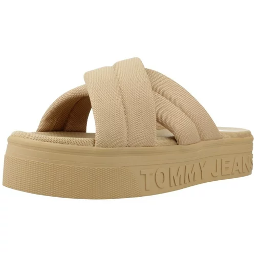 Tommy Jeans Sandali & Odprti čevlji TJW LETTERING FLATFORM S Bež