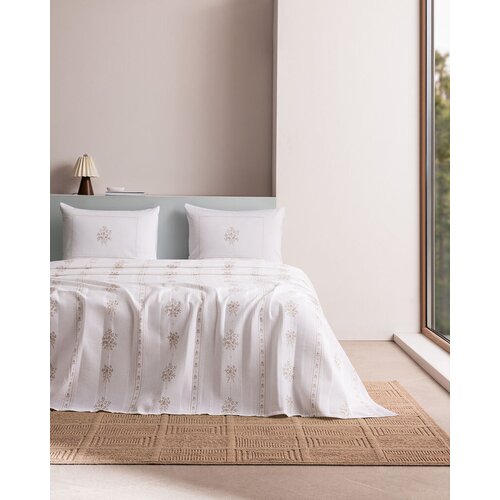 Madame coco Set letnje posteljine Victoire, Za dupli krevet, Pike, Beli Slike