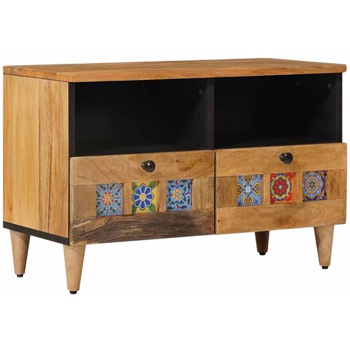 TV ormar s ladicama Prirodna 70 x 33 x 46 cm Čvrsto drvo manga Cijene