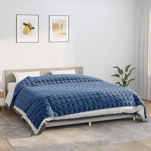 vidaXL Teška deka plava 220x260 cm 11 kg od tkanine Cijene