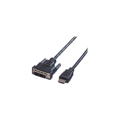 Value DVI / HDMI priključni kabel DVI-D 18+1-polni utikač, HDMI A utikač 1.00 m crna 11.99.5519 sa zaštitom, utikač prim Cijene