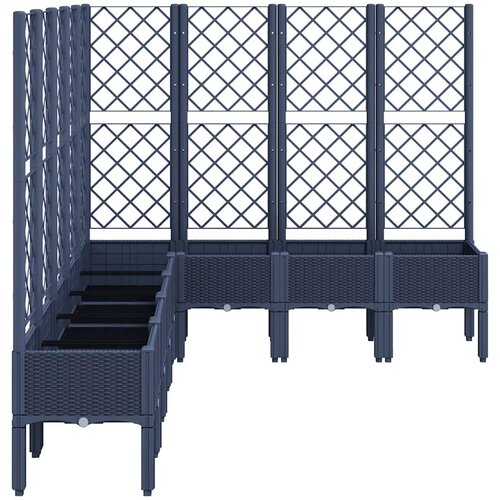  Vrtna sadilica s re&amp;scaron;etkom plava siva 200 x 160 x 142 cm PP Slike