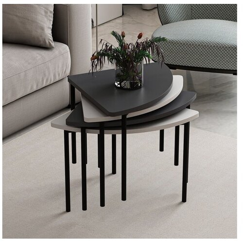 Hanah home Klub sto Emma 8920, 90x42x42 cm, Crni Slike