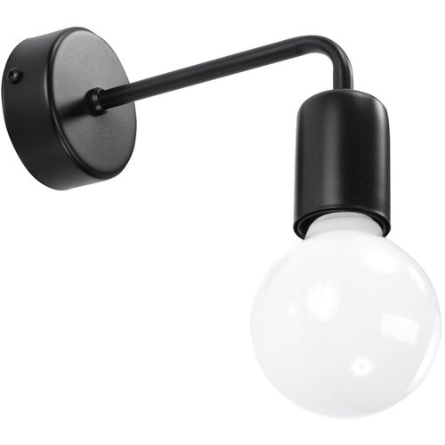 Nice Lamps Črna stenska svetilka Sollux Donato Cene