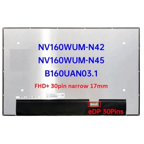 Kston Led Ekran za laptop 16 FHD+ 30pin narrow 17mm Cene