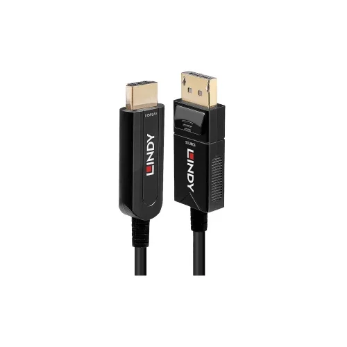 Lindy priključni kabel DisplayPort utikač, HDMI-A utikač 10 m crna 38490 DisplayPort kabel