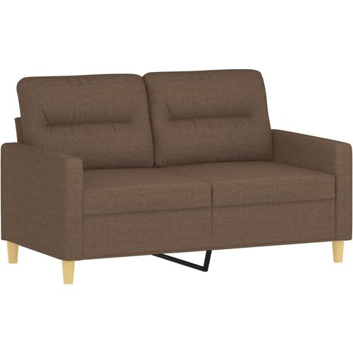  3-dijelni set sofa s jastucima smeđi od tkanine Slike