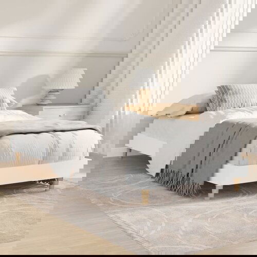 VidaXL Okvir za krevet bijeli 90x190 cm konstruirano drvo Slike