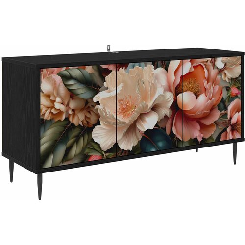  TV ormar RHENEN 102 x 33 x 51 cm Crni hrast Konstruirano drvo Slike