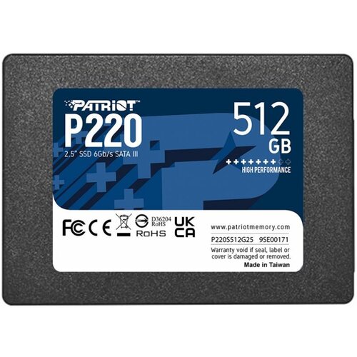 Patriot zunanji disk P220 512GB SSD SATA 3 2.5 Cene