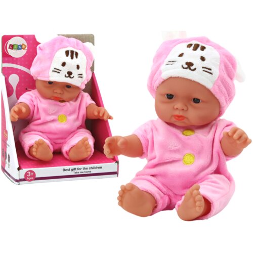  Mala lutka za igru sa motivom zeca na kapi - 21 cm - roza Cene