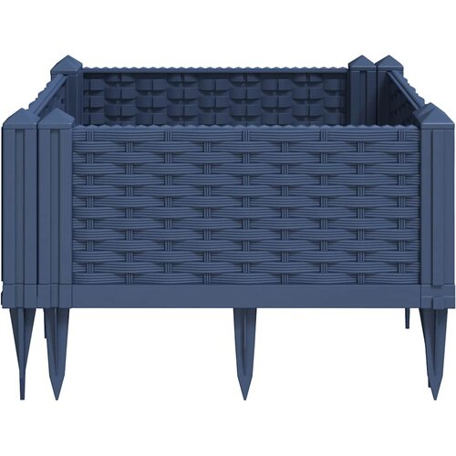  Vrtna sadilica s klinovima plava siva 42,5 x 42,5 x 28,5 cm PP Slike